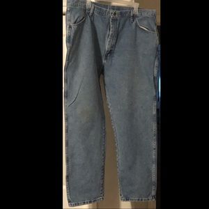 Rustler Vintage 42x30 Blue Faded Denim Cowboy-Cut Boot-Cut Jeans 87619SW